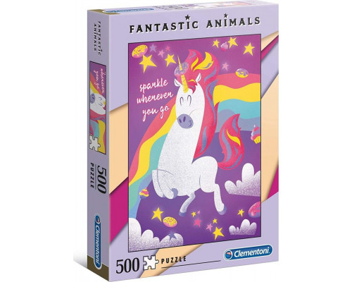 Clementoni Puzzle 500 elementów Fantastic Animals - Jednorożec