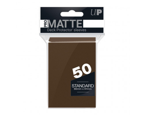 UP - Standard Sleeves - Pro-Matte - Non Glare - Brown (50 Sleeves)