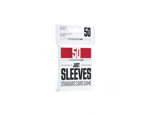 Just Sleeves - Standard Card Game Red (50 Sleeves)