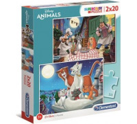 Clementoni Puzzle 2x20 elementów Disney Animals