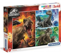 Clementoni Puzzle 3x48 elementów Jurassic World (25250)