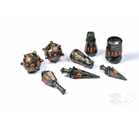 PolyHero Warrior 8 Dice Set Steel Grey
