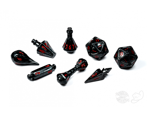 PolyHero Wizard 8 Dice Set Shadow