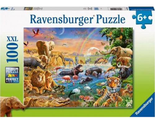 Ravensburger Puzzle 100 Studnia w dżungli XXL