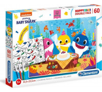 Clementoni Puzzle 60 HappyColor dwustronne Baby Shark