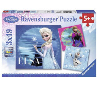 Ravensburger Puzzle 3x49 Elsa Anna & Olaf - 092697