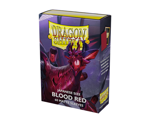 Dragon Shield Japanese Matte Sleeves - Blood Red 'Juusouken' (60 Sleeves)