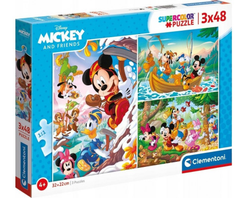 Clementoni Puzzle 3x48el Mickey i Przyjaciele 25266