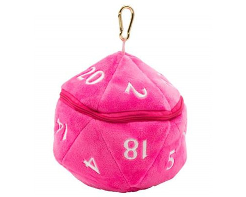 UP - D20 Plush Dice Bag - Hot Pink