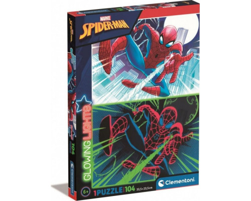 Clementoni Puzzle 104 Glowing Spiderman