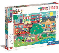 Clementoni Puzzle 104 Maxi Super Kolor Busy Town
