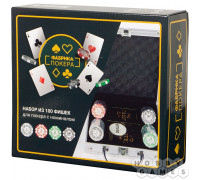 Набор из 100 фишек для покера с номиналом (RU)