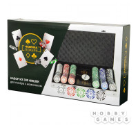 Набор из 300 фишек для покера с номиналом (RU)