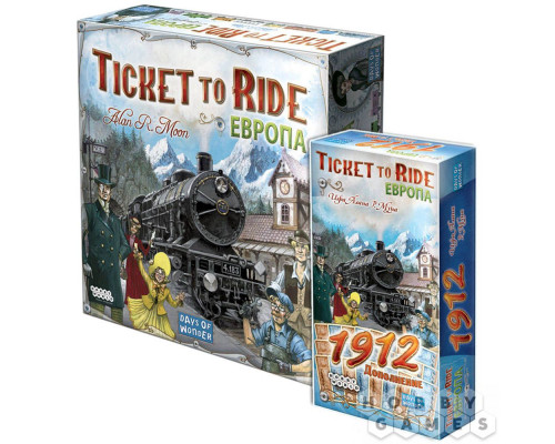 Настольная игра Набор игр "Ticket to Ride: Европа + дополнение Европа: 1912"