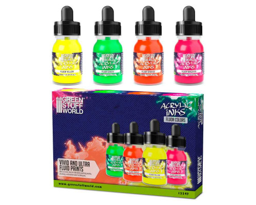 Acrylic Inks Set - Fluor (x4)