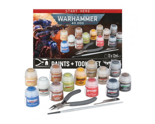 Warhammer 40K Paints + Tools Set