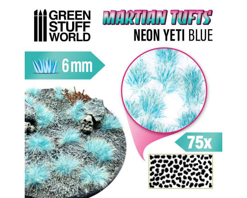 Martian Fluor Tufts - NEON YETI BLUE