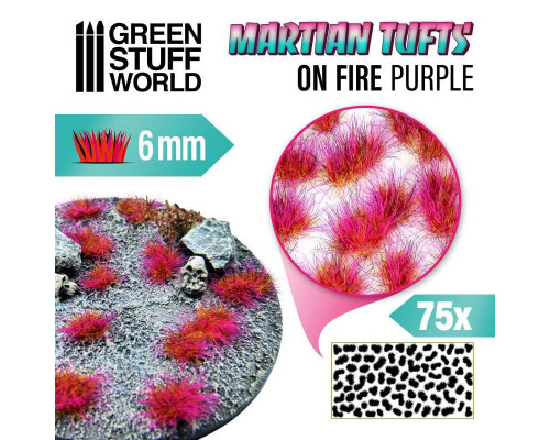 Martian Fluor Tufts - ON FIRE PURPLE