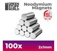 Neodymium Magnets 2x1mm - 100 units (N52)