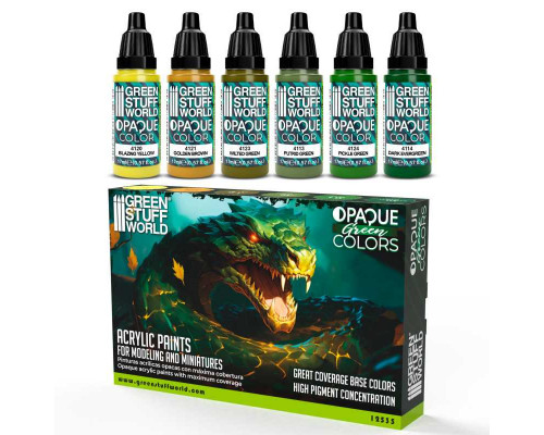 Opaque Paint Set - Green Colours