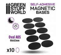 Oval Magnetic Sheet SELF-ADHESIVE - 90x52mm