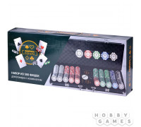 Фабрика Покера: Набор из 500 фишек для покера с номиналом в черном кейсе (RU)