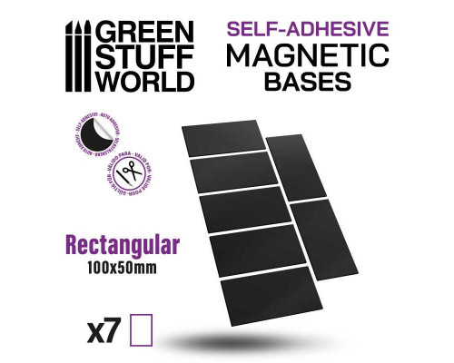 Rectangular Magnetic Sheet SELF-ADHESIVE - 100x50mm