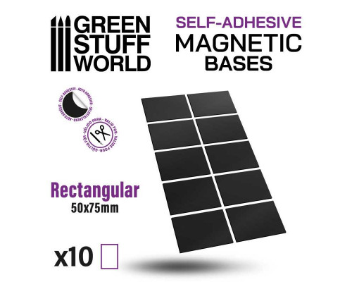 Rectangular Magnetic Sheet SELF-ADHESIVE - 50x75mm