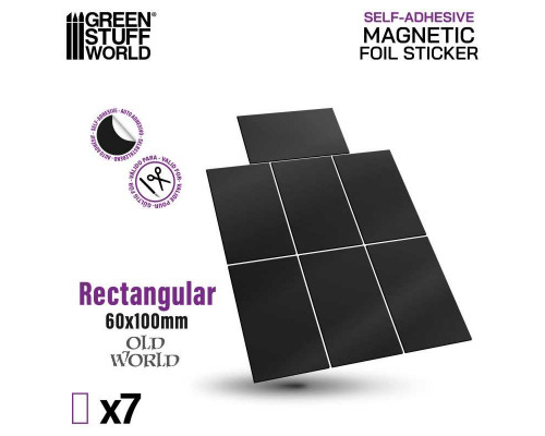 Rectangular Magnetic Sheet SELF-ADHESIVE - 60x100mm