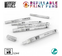 Refillable paint pen 0.7 (pack x6)