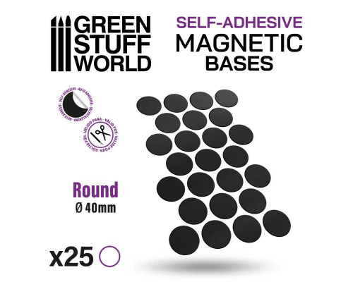 Round Magnetic Sheet SELF-ADHESIVE - 40mm