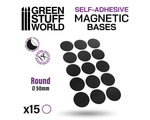 Round Magnetic Sheet SELF-ADHESIVE - 50mm