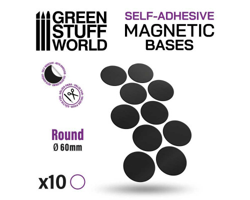 Round Magnetic Sheet SELF-ADHESIVE - 60mm