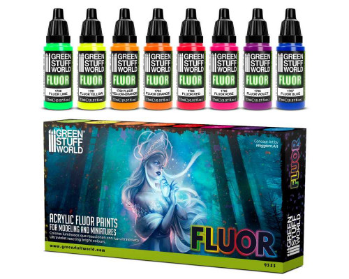 Set x8 Fluor Paints