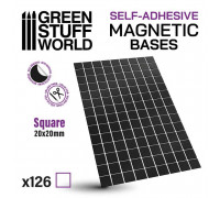 Square Magnetic Sheet SELF-ADHESIVE - 20x20mm