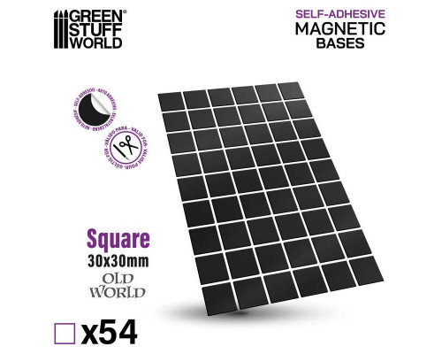 Square Magnetic Sheet SELF-ADHESIVE - 30x30mm