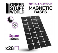 Square Magnetic Sheet SELF-ADHESIVE - 40x40mm