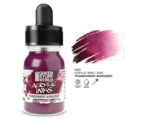 Transparent Acrylic Ink - Burgundy