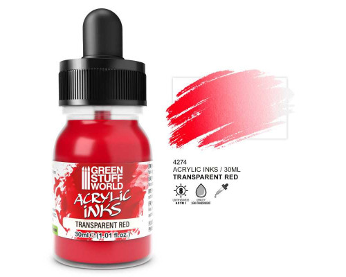 Transparent Acrylic Ink - Red