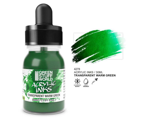 Transparent Acrylic Ink - Warm Green