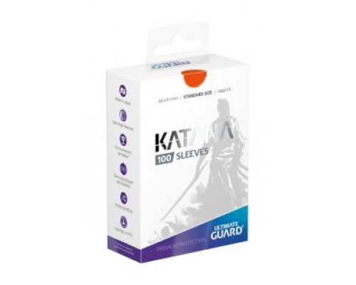 Ultimate Guard Katana Sleeves - Standard Size - Orange (100)