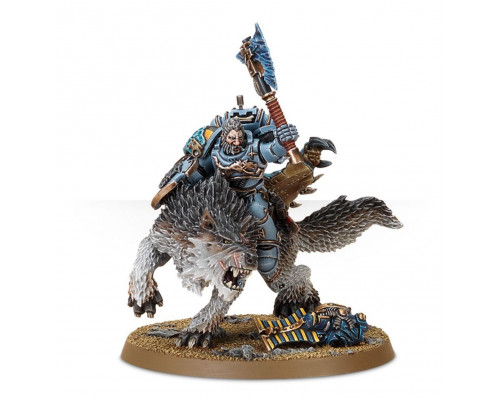 Warhammer 40,000: Space Wolves Wolf Lord On Thunderwolf