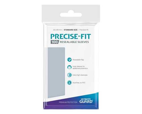 Ultimate Guard - Precise-Fit Sleeves Resealable Standard Size Transparent (100)
