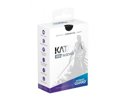 Ultimate Guard Katana Sleeves Standard Size (100) - Black