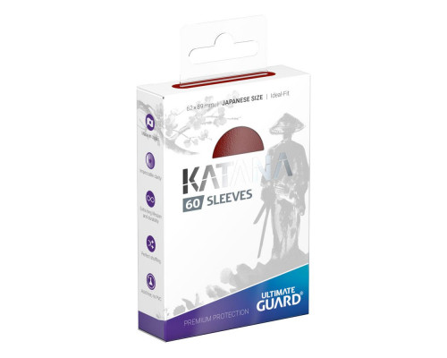 Ultimate Guard Katana Sleeves Japanese Size (60) - Red