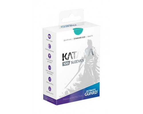 Ultimate Guard Katana Sleeves Standard Size (100) - Turquoise