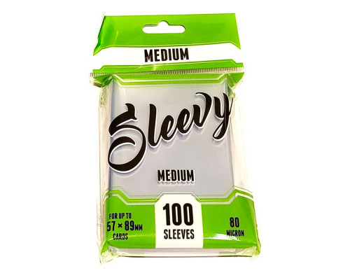 Sleevy MEDIUM - Clear (100 sleeves for 57x89 mm cards)