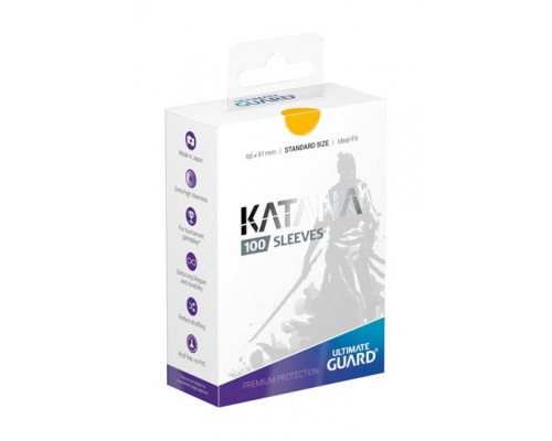 Ultimate Guard Katana Sleeves Standard Size (100) - Yellow